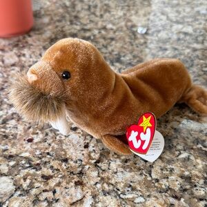Ty Plush Walrus in Warm Brown